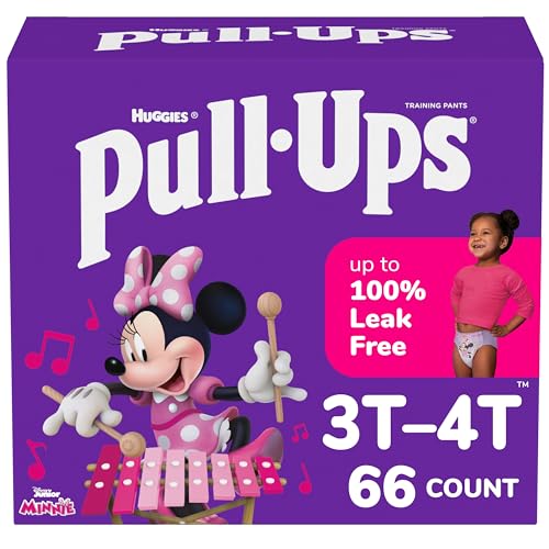Pull-Ups Girls' Potty Training Pants, Size 3T-4T Training Underwear (32-40 lbs), 112 Count (4 Packs of 28)