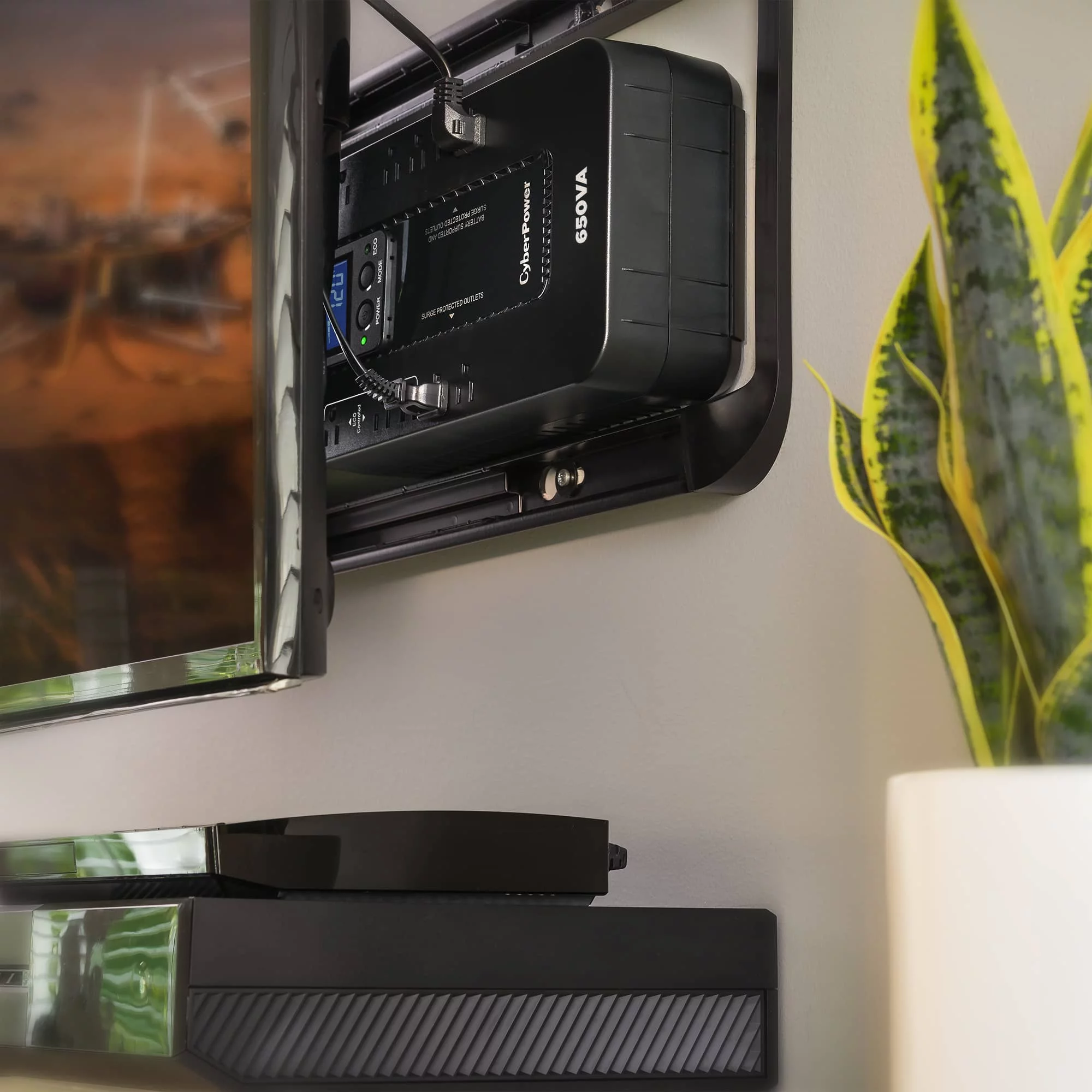 CyberPower EC650LCD 8 Outlet Battery Backup UPS System