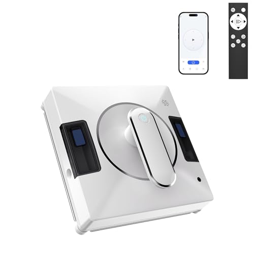 Smart Window Cleaning Robot With Dual Water Spray,3800pa Suction, Multiple Anti - Fall Protection,AI Path Planning,App & Remote Control,Ideal Window Washer Robot For High-Rise Windows And Glass Doors