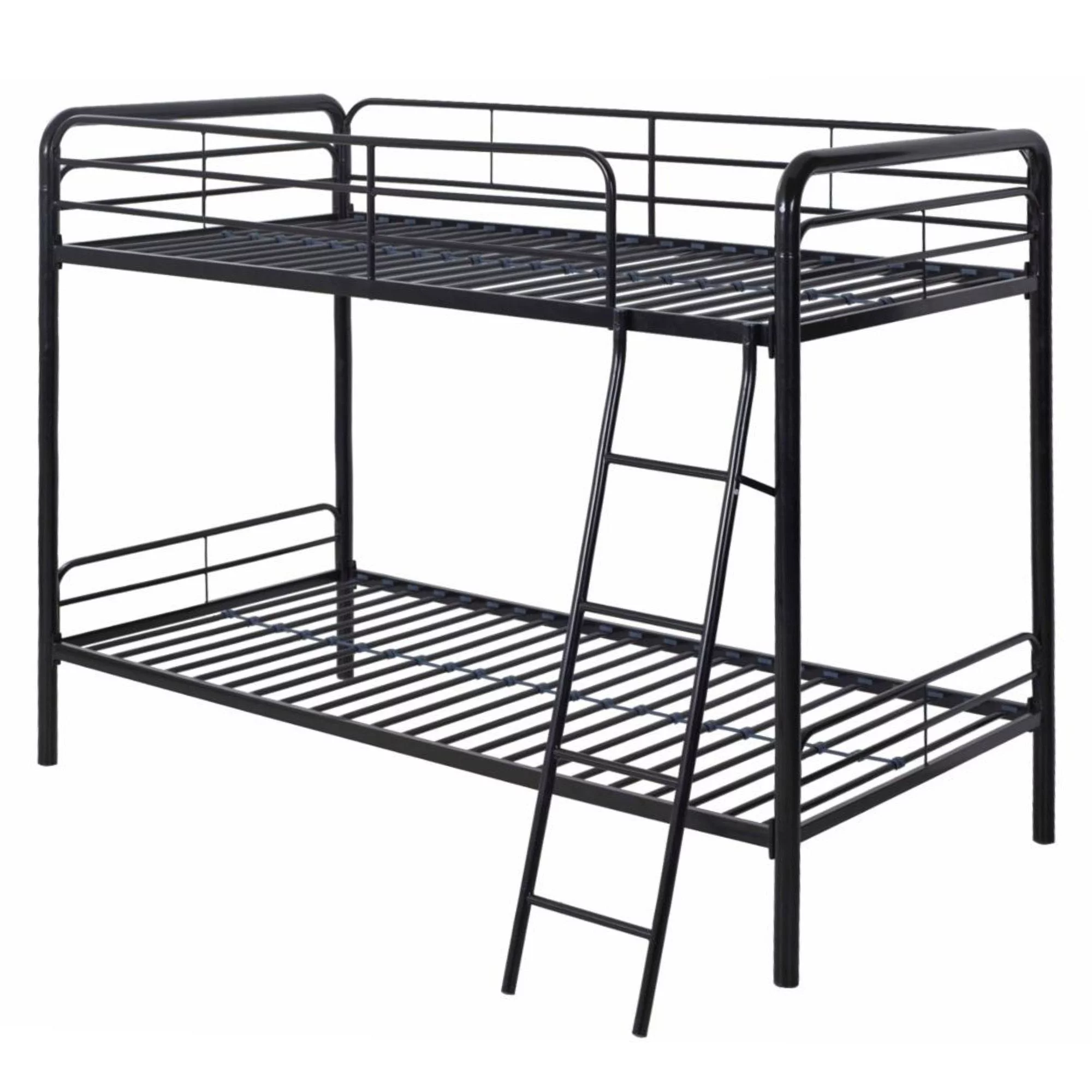 Better Home Products Twin over Twin Metal Bunk Bed in Black