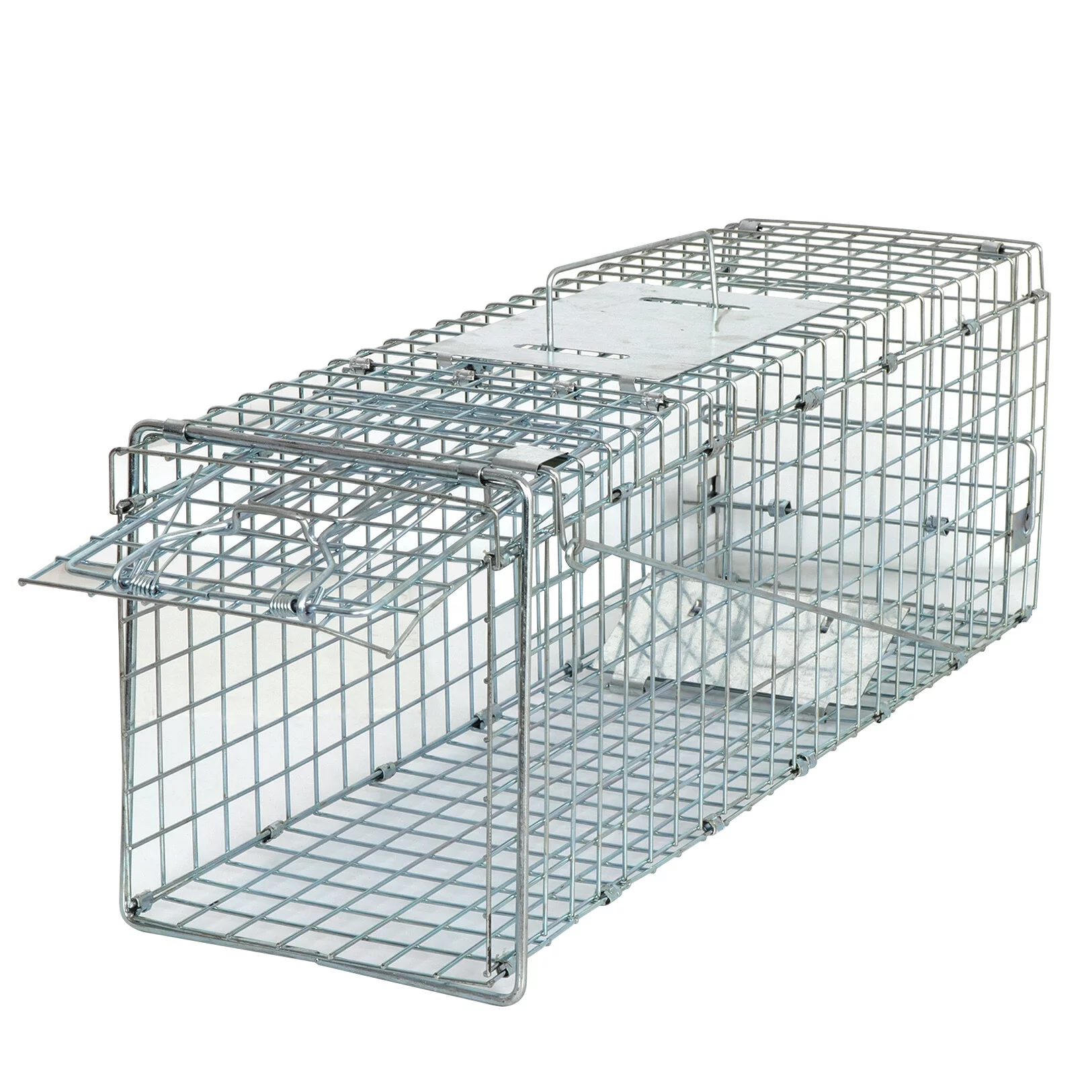 ZenSports 24’’x8’’x7.5’’ Foldable Live Animal Trap Cage for Squirrel, Rat, Bunny, Groundhog, Mink, No-Kill Bait Trapping Kit