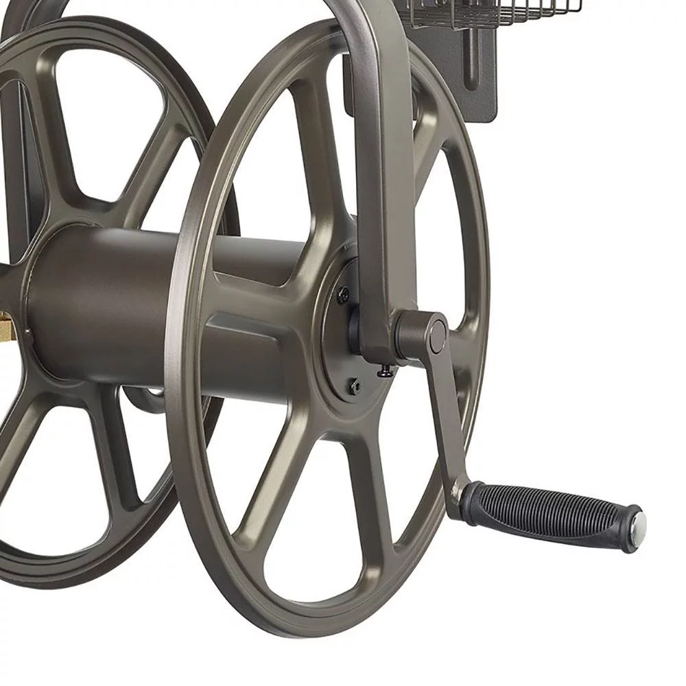 Liberty Garden Single Arm 125' Navigator Multi-Directional Hose Reel, Steel