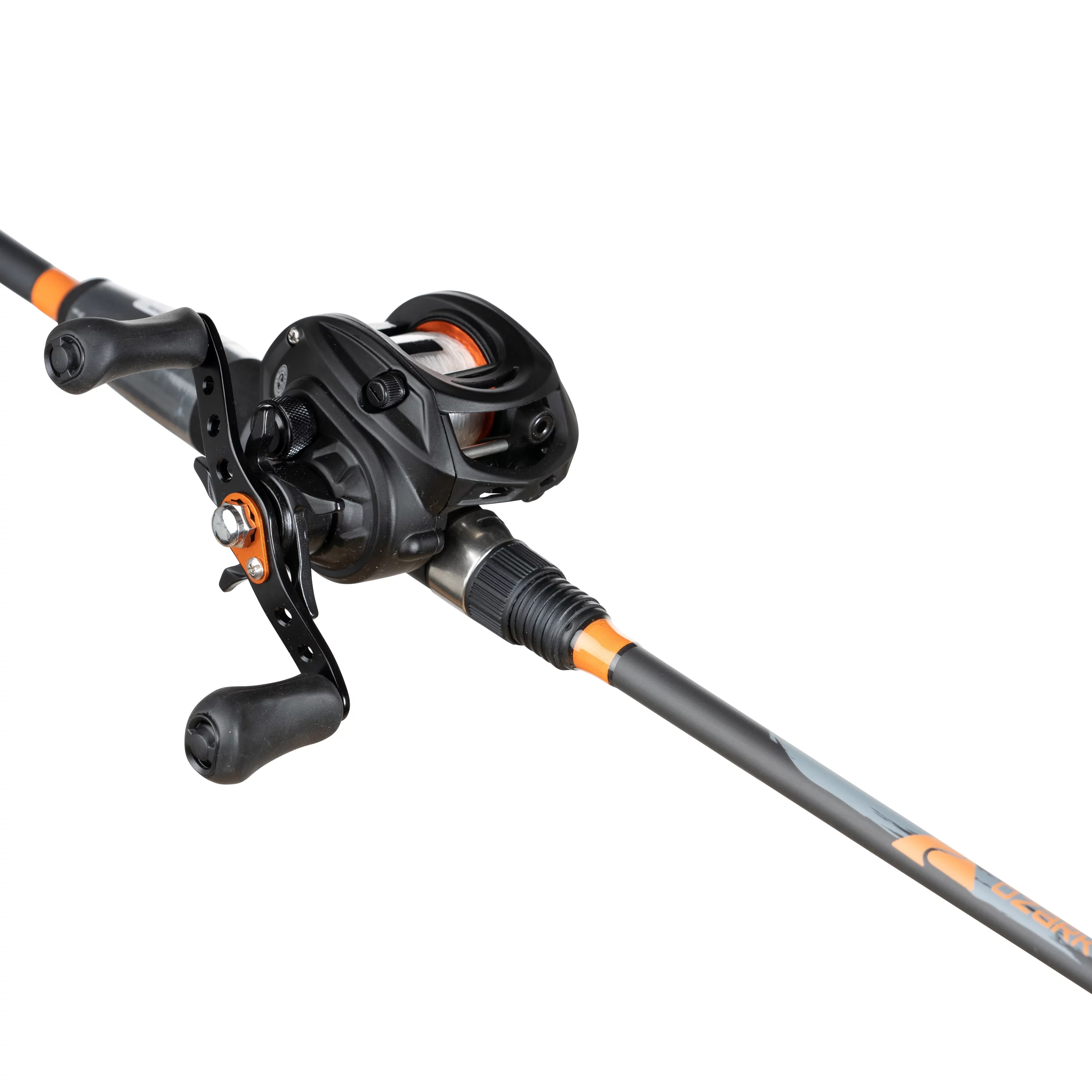 Ozark Trail Baitcast Rod & Reel Fishing Combo, Medium Action, 6.5ft - Black and Orange