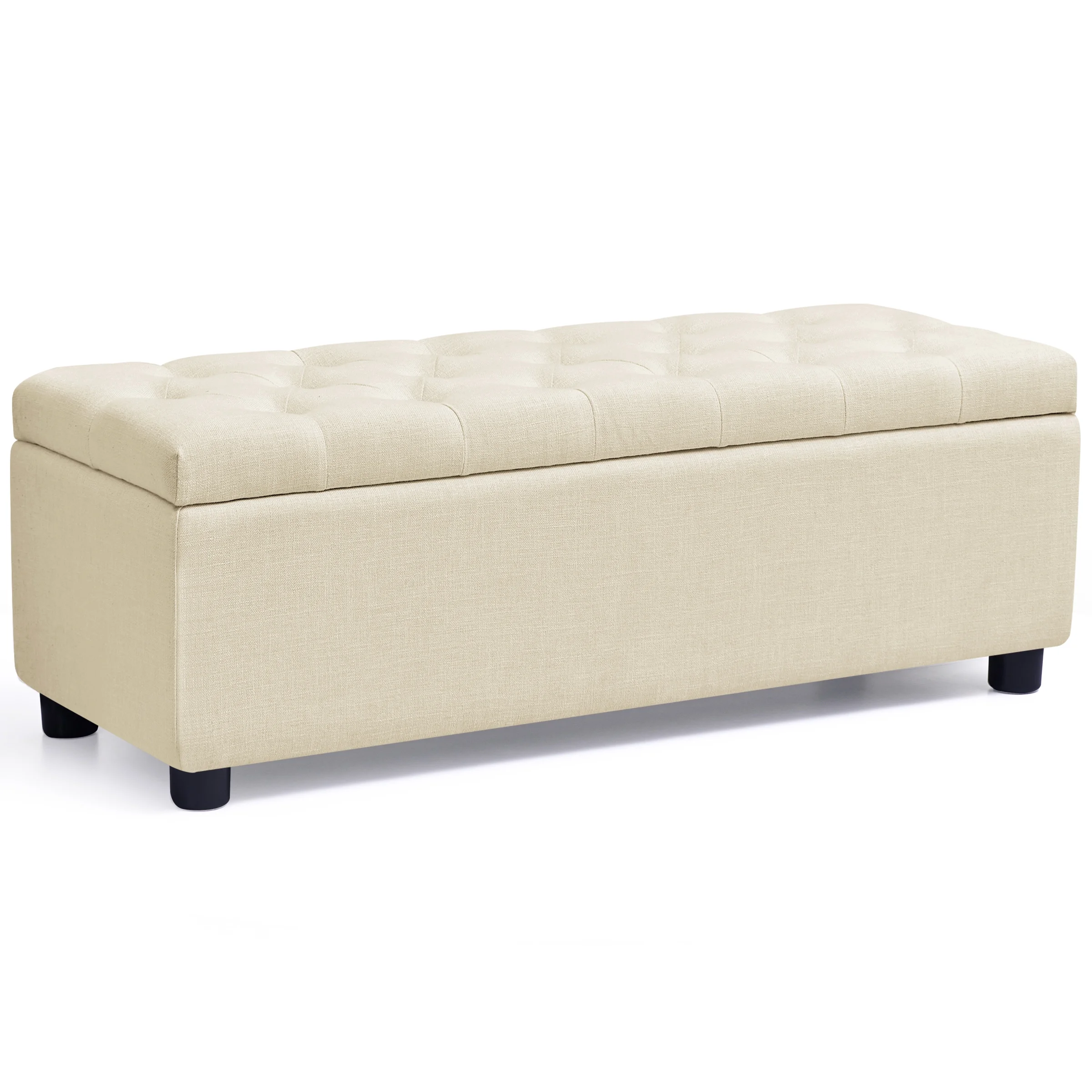 Subrtex Storage Ottoman Bench with Sturdy Plastic Legs with Foot Pads, 40.5