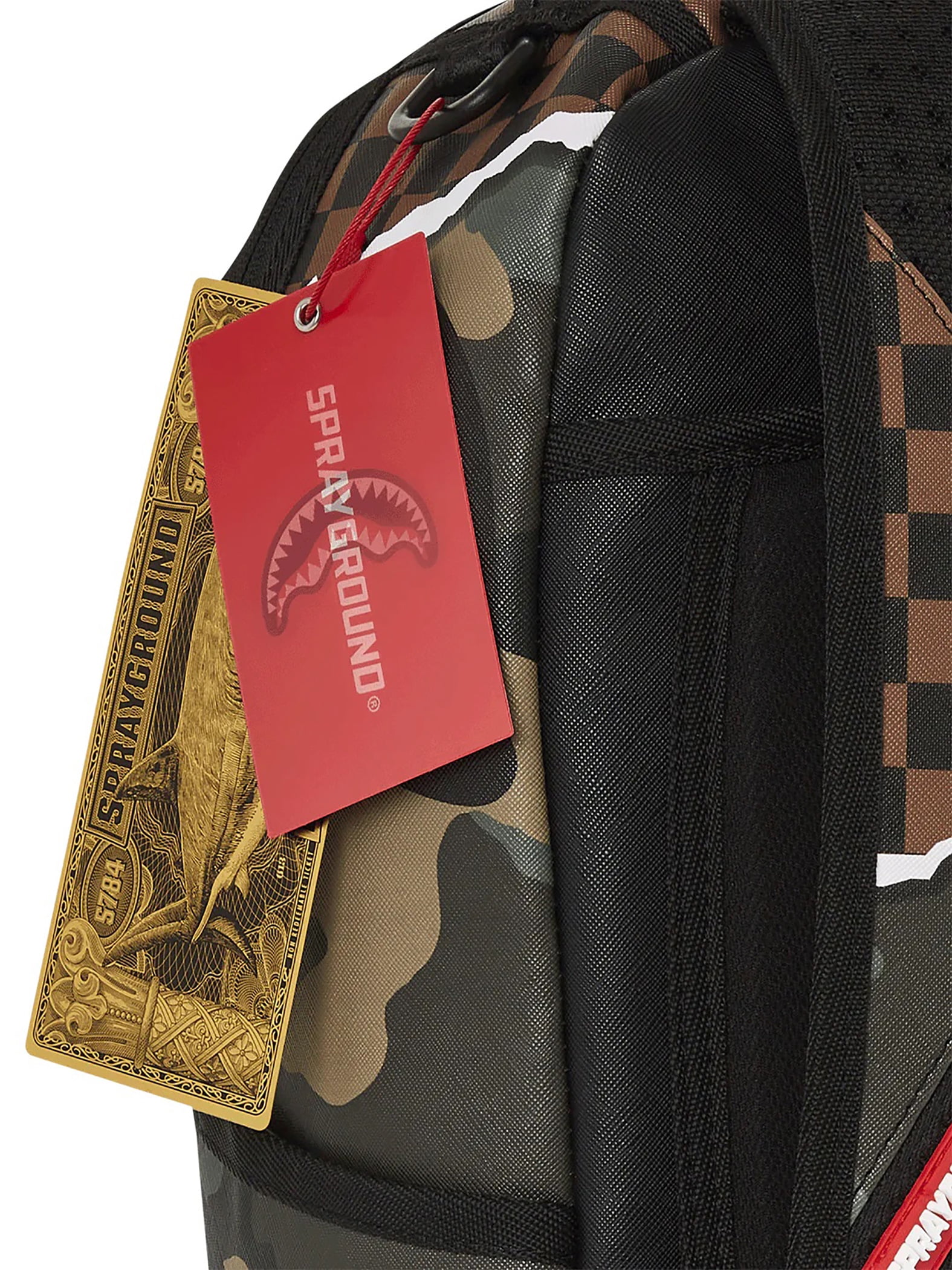 Sprayground Tear It Up Camo Backpack, Brown