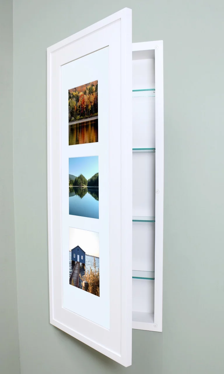 14x36 Recessed Picture Frame Medicine Cabinet by Fox Hollow Furnishings