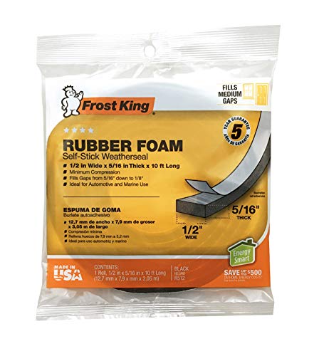 Frost King R734H Sponge Rubber Foam Tape 3/4
