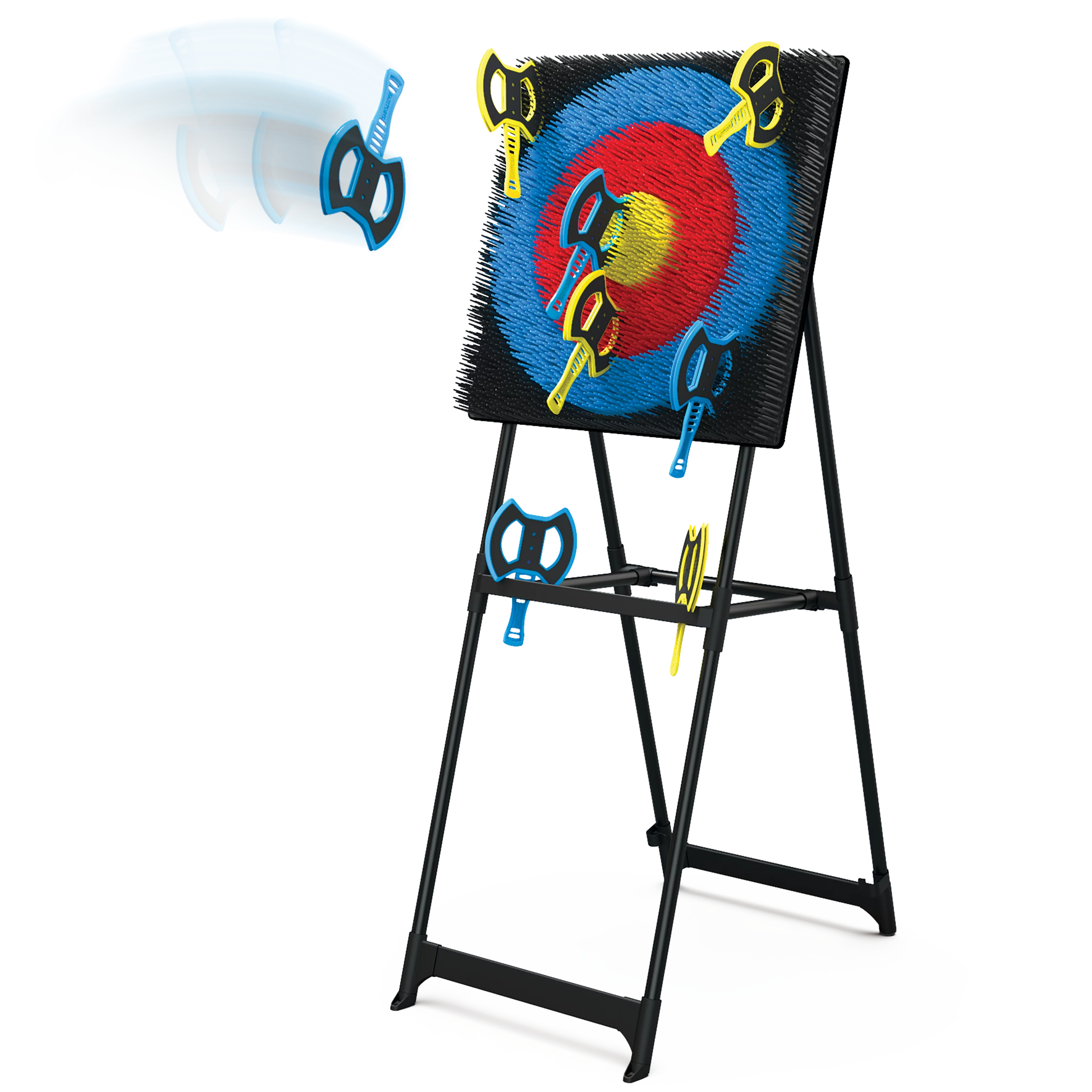 Eastpoint Sports Axe Throwing Target Game - 5ft Tall Sturdy Steel Frame - Includes 8 Throwing Axes