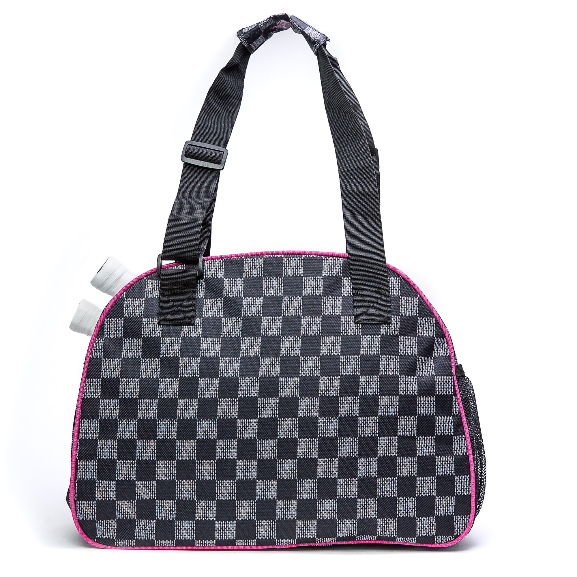 Pik’le’Ball Women’s Premium Pickleball Bag. The Original Pickleball Tote. Water Bottle Holder, Racquet/Paddle Case, Fits More Than 2 Paddles. Athletic Bag, Sling Bag (Pink Checkers)