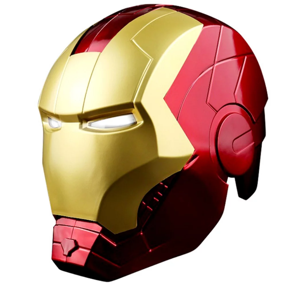 Iron Man MK43 Electronic Helmet 1:1 Wearable Open/Close Mask LED Light Up Eyes Superhero Toys for Adult and Kids