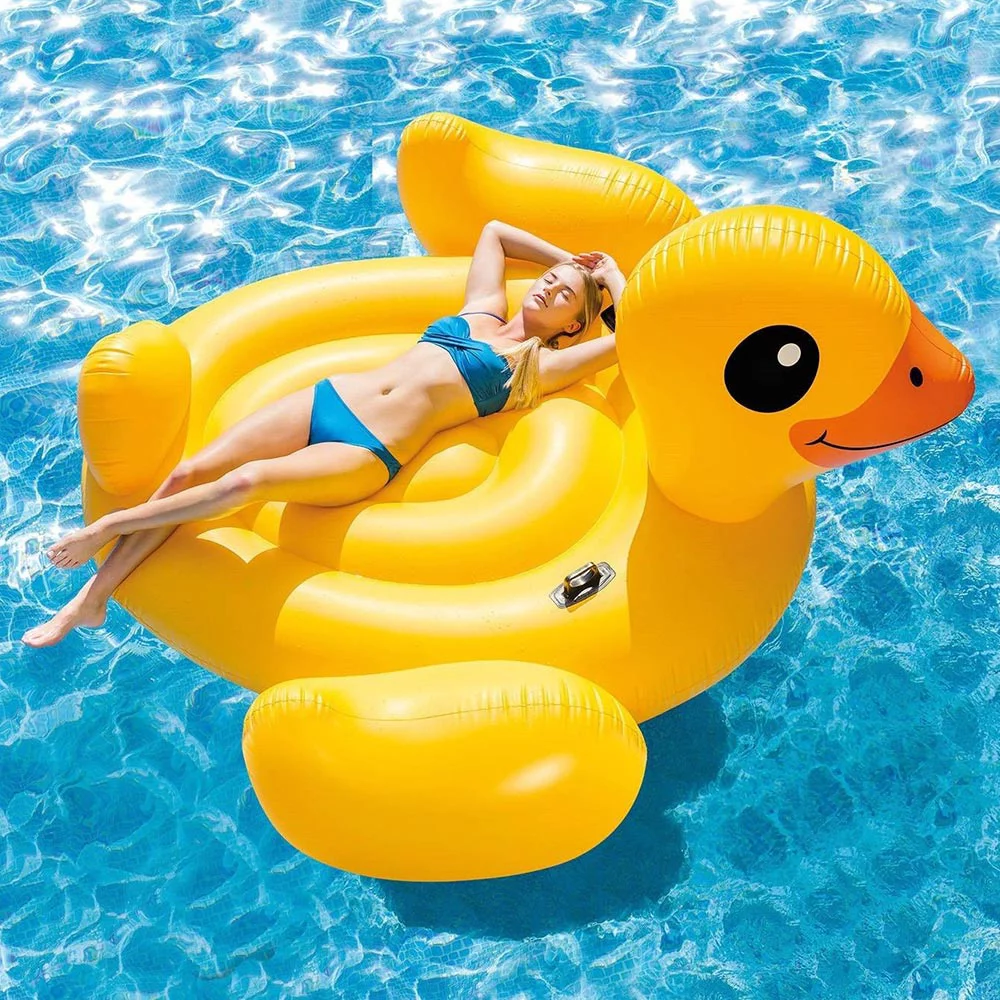 Intex Inflatable Mega Yellow Duck Island Float, 87