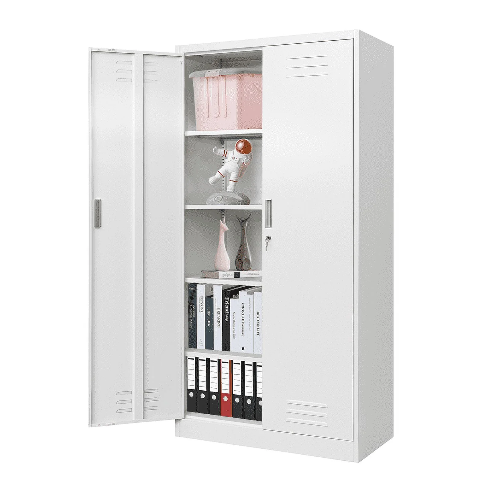 Lockable Storage Cabinet with Adjustable Shelves, 72