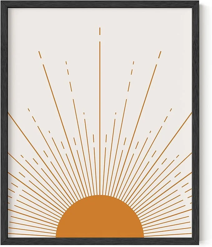 HAUS AND HUES Minimalist Wall Art Mid Century Art Wall Decor Mid Century Modern Decor Contemporary Wall Art | Boho Prints | Mid Century Wall Decor Boho Wall Art, Zen Wall Art UNFRAMED (16