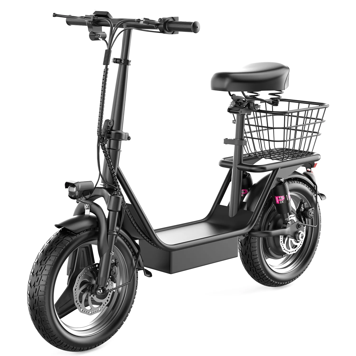 K10 Electric Scooter with Seat, 650W Peak Motor, 14