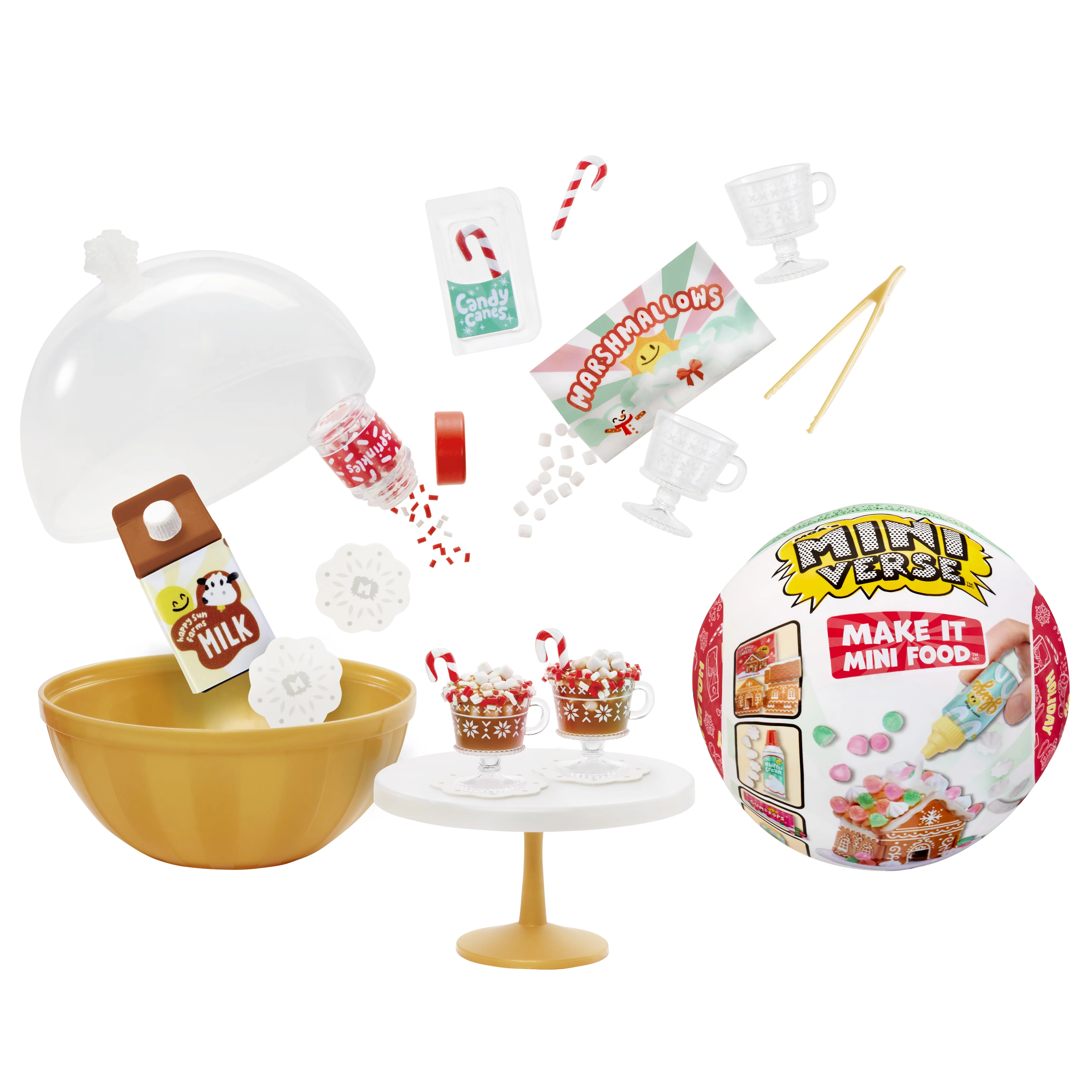 Make It Mini Food Holiday Series 1 Mini Collectibles, MGA's Miniverse, Blind Packaging, DIY, Resin, Replica Food, Not Edible, Collectors, 8+