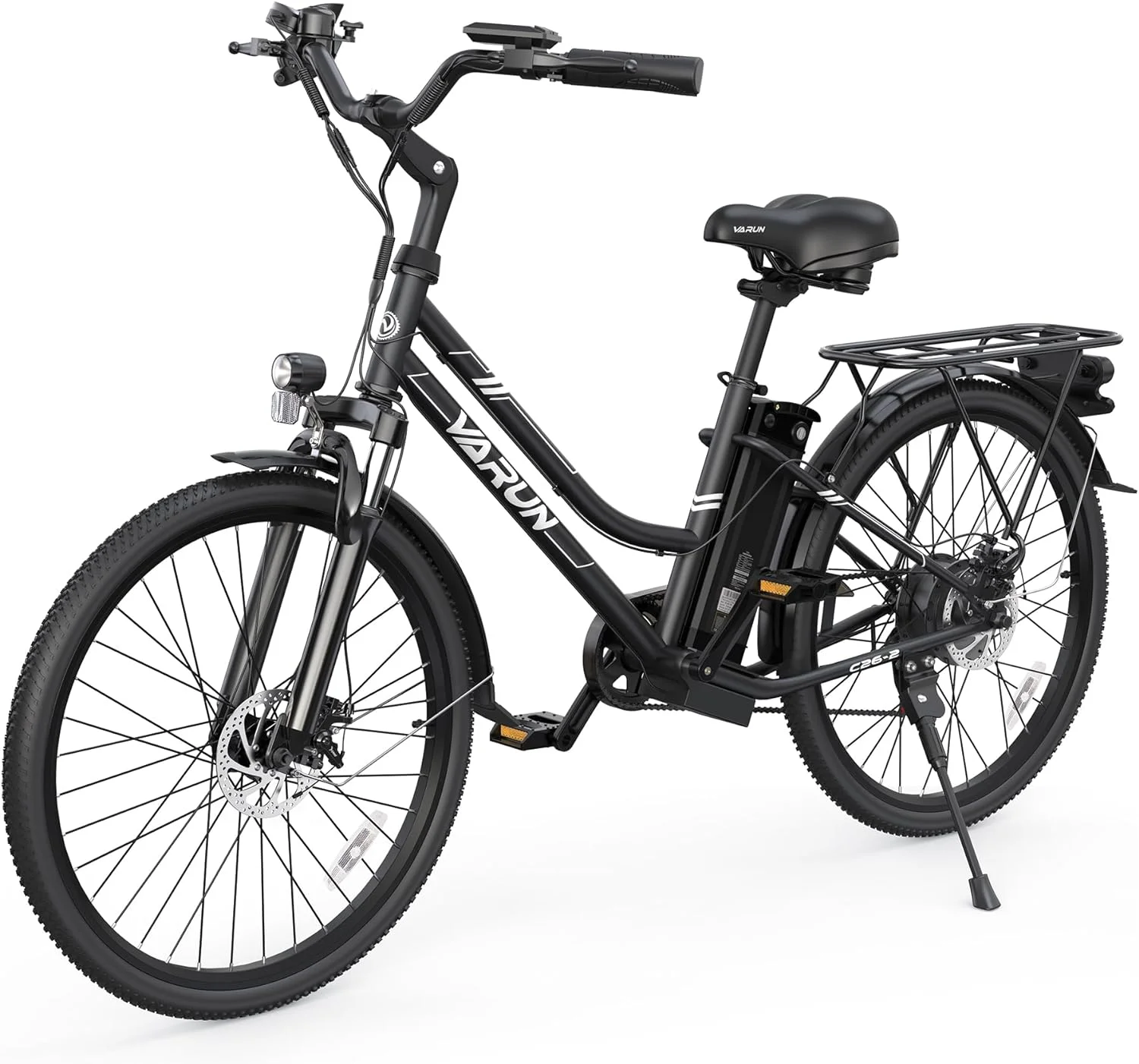 VARUN Electric Bike for Adults - 500W Electric Bicycle Up to 40 Miles, Removable Battery, 7-Speed, and Shock Absorber, Stylish 26