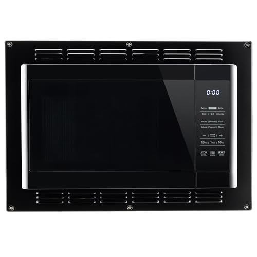 RecPro RV Kitchen Air Fryer & Convection Microwave with Trim Kit | 1.0 Cu. Ft. | 120V | 6 Cooking Modes