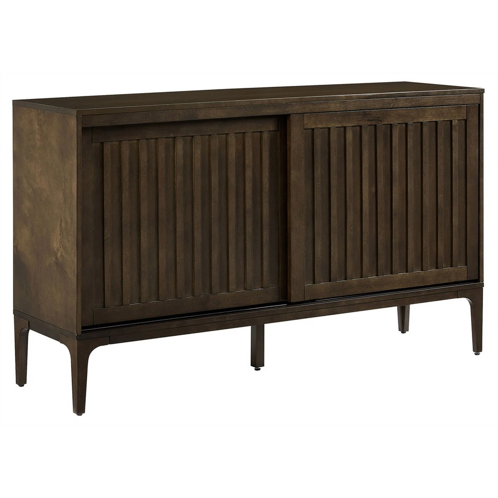 Crosley Furniture Asher Modern Particle Board Wood Sideboard in Dark Brown