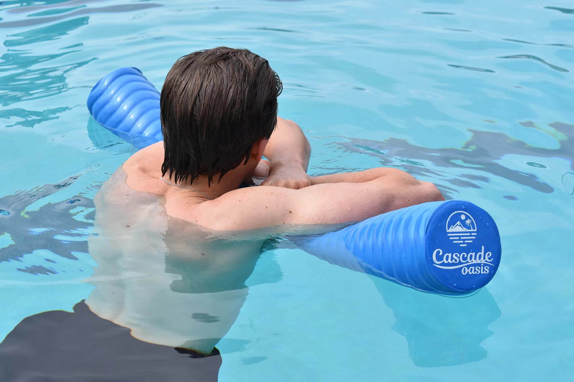 Cascade Oasis Foam Pool Noodle - Float for Pools, Rivers, Lakes, and Beaches - Blue