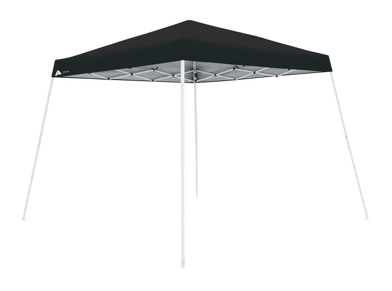 Ozark Trail 10'x10' Instant Pop-up Slant Leg Outdoor Shading Shelter, Black, Outdoor Canopy Type