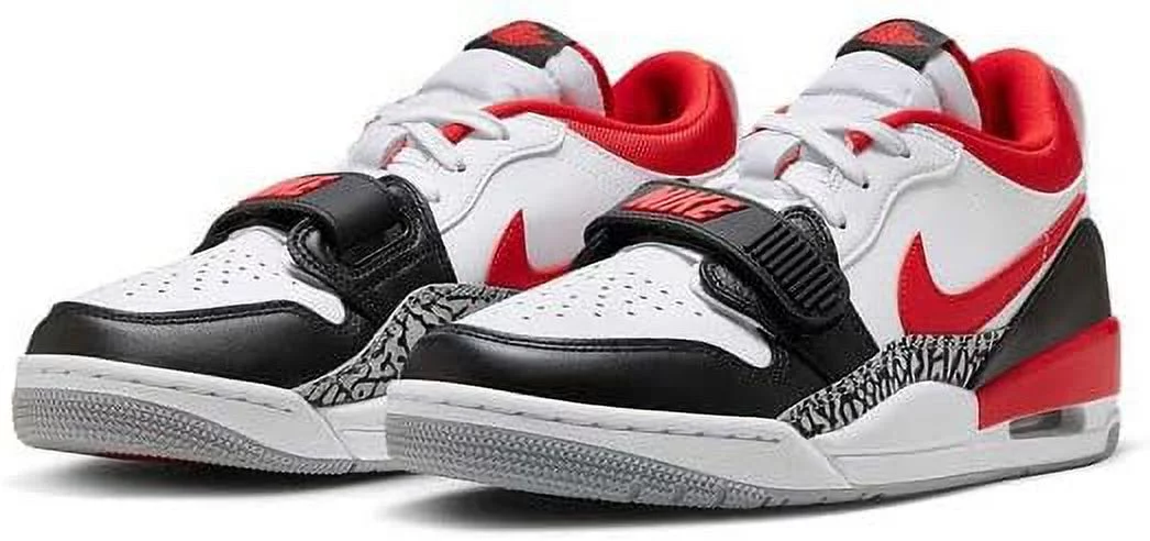 Men's Air Jordan Legacy 312 Low White/Fire Red-Black-Wolf Grey (CD7069 160) - 8.5