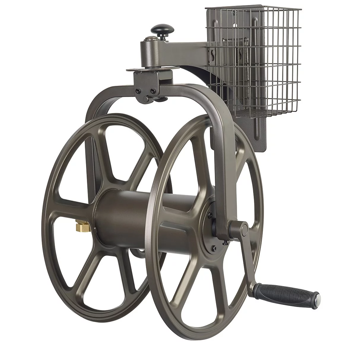 Liberty Garden Single Arm 125' Navigator Multi-Directional Hose Reel, Steel