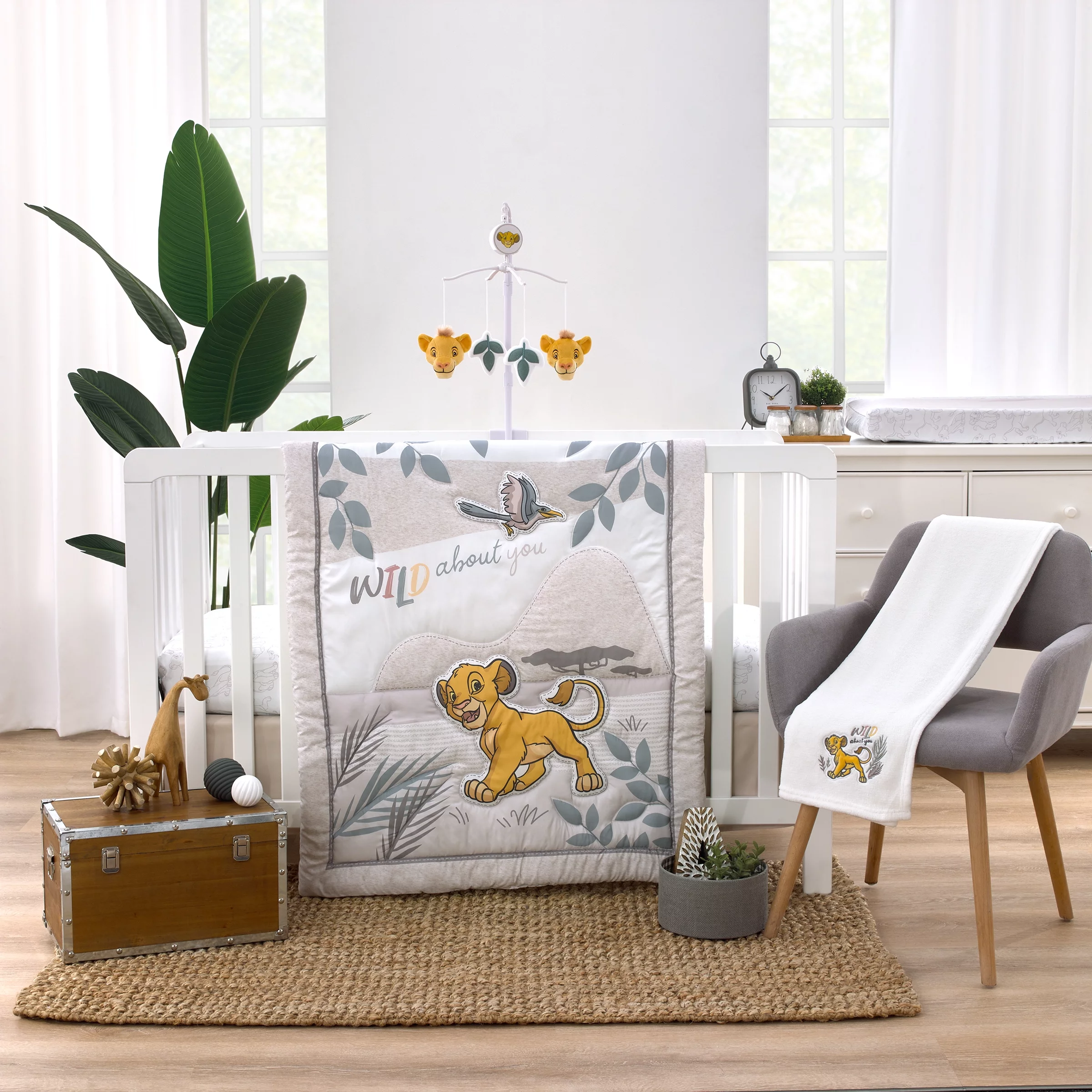 Disney Lion King - Wild About You Simba 3 Piece Crib Bedding Set