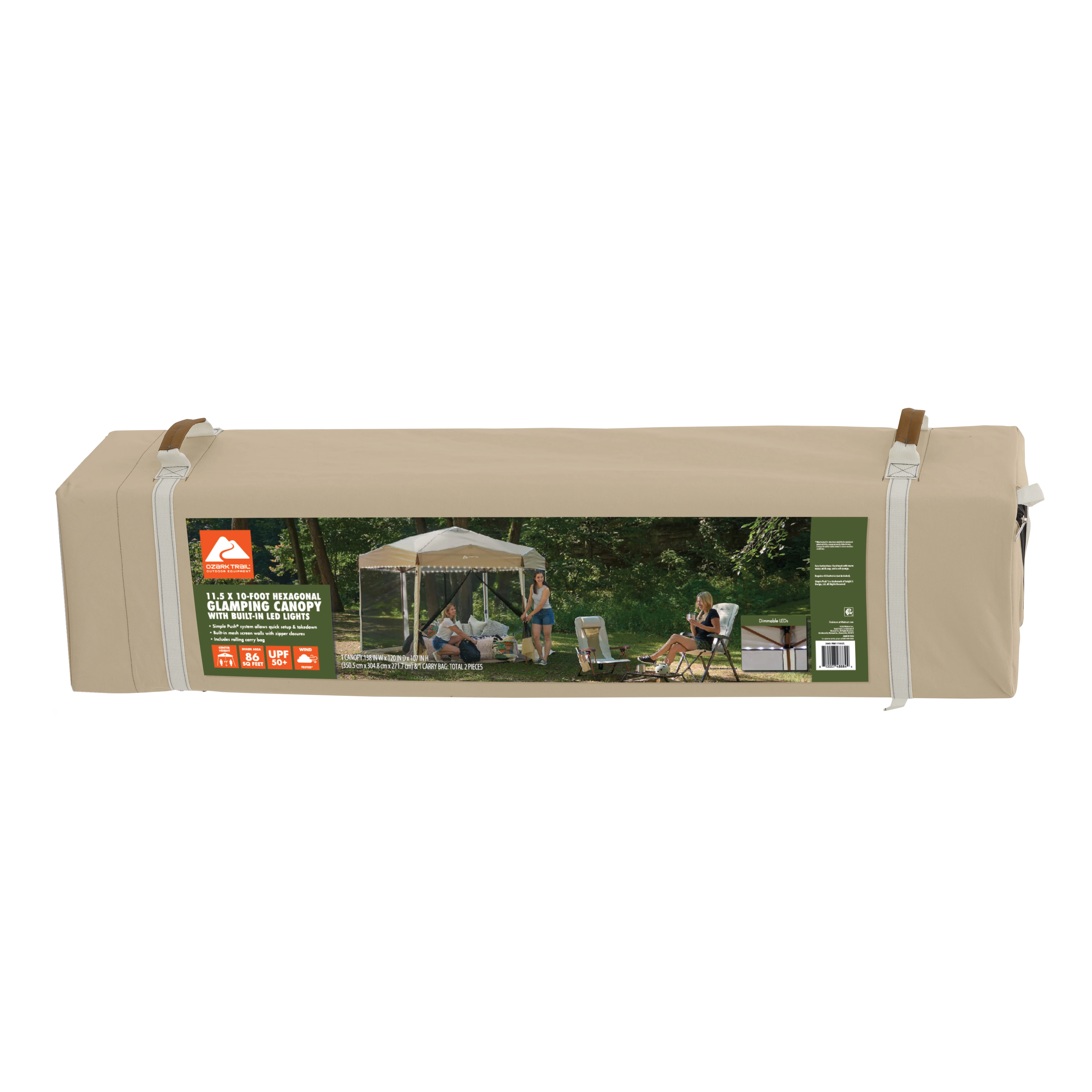 12' x 10' Glamping Hexagon Lighted Canopy