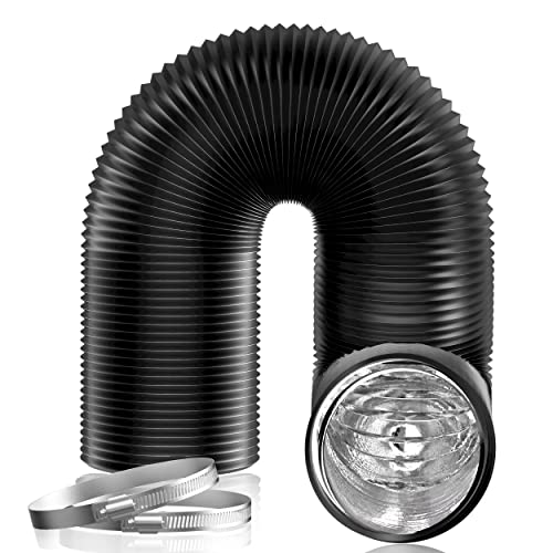 Dryer Vent Hose, 4'' Insulated Flexible Duct 16FT with 2 Duct Clamps, Heavy-Duty Three Layer Protection for HVAC Ventilation, Duct Fan Systems