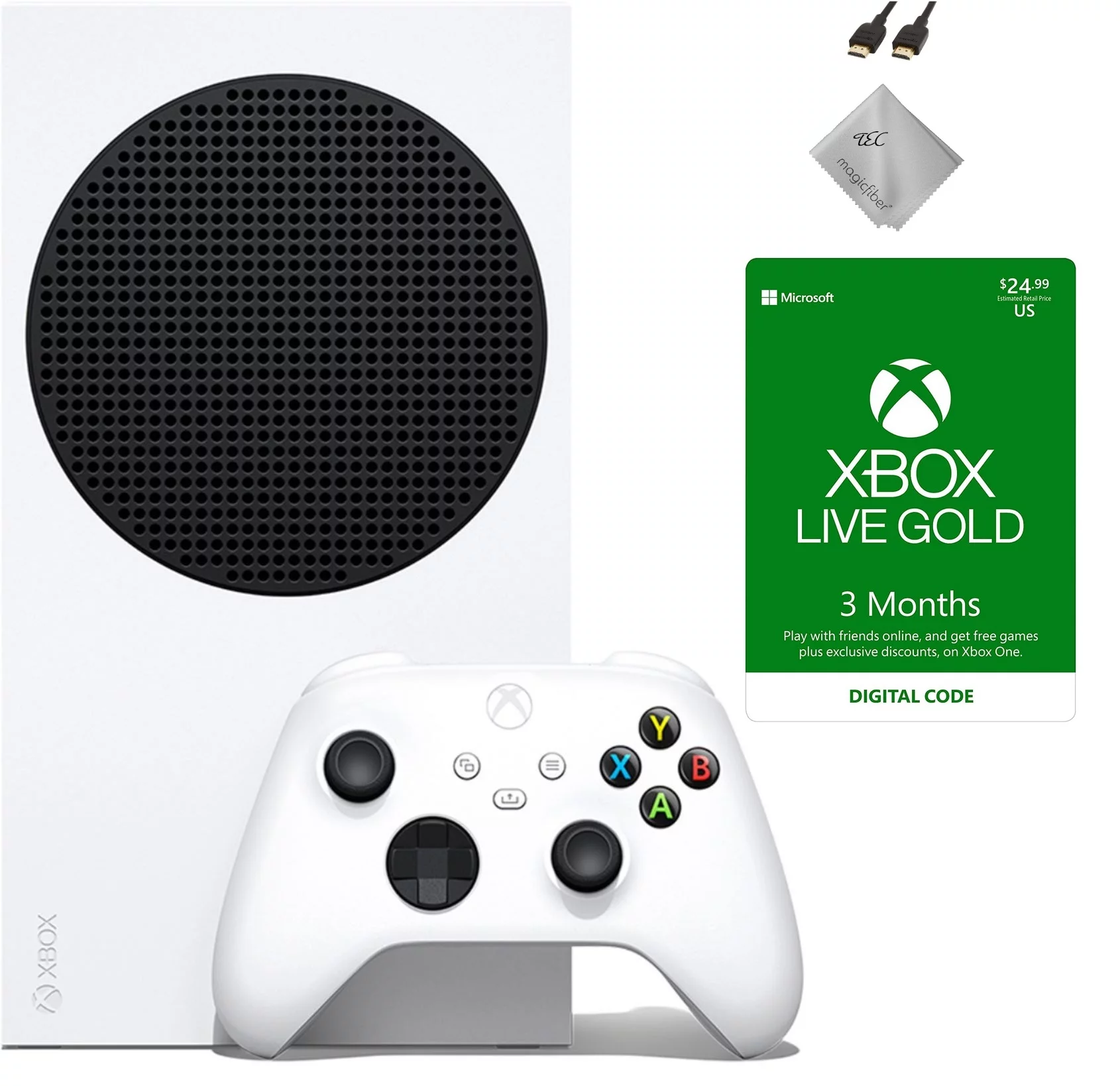 TEC Newest - Xbox -Series- -S- Gaming Console 512GB-White (Digital Version)