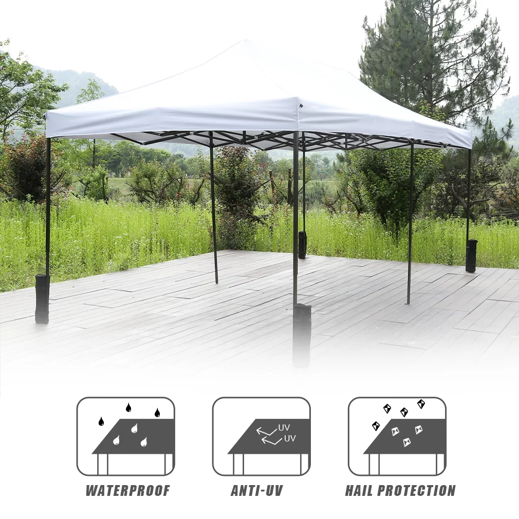 Pop Up Canopy 10x20 pop up canopy tent Folding Protable Ez up Canopy party Tent Sun Shade Wedding Instant Better Air Circulation Outdoor Gazebo with Backpack Bag