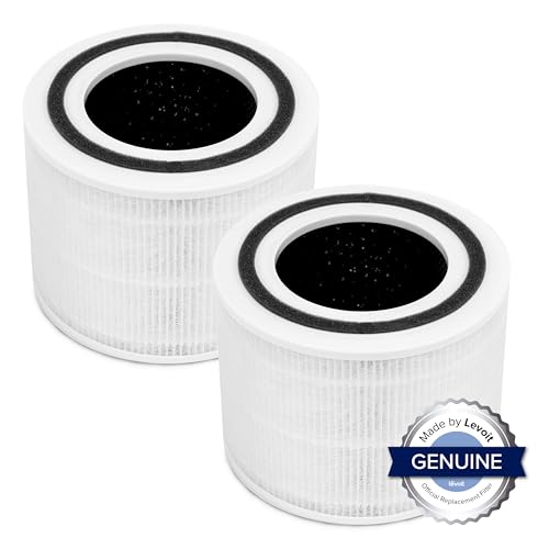 LEVOIT Genuine Core 300-P Air Purifier Replacement Filter, 3-In-1 Filter, High-Efficiency Activated Carbon, Core300-RF, 1 Pack, White