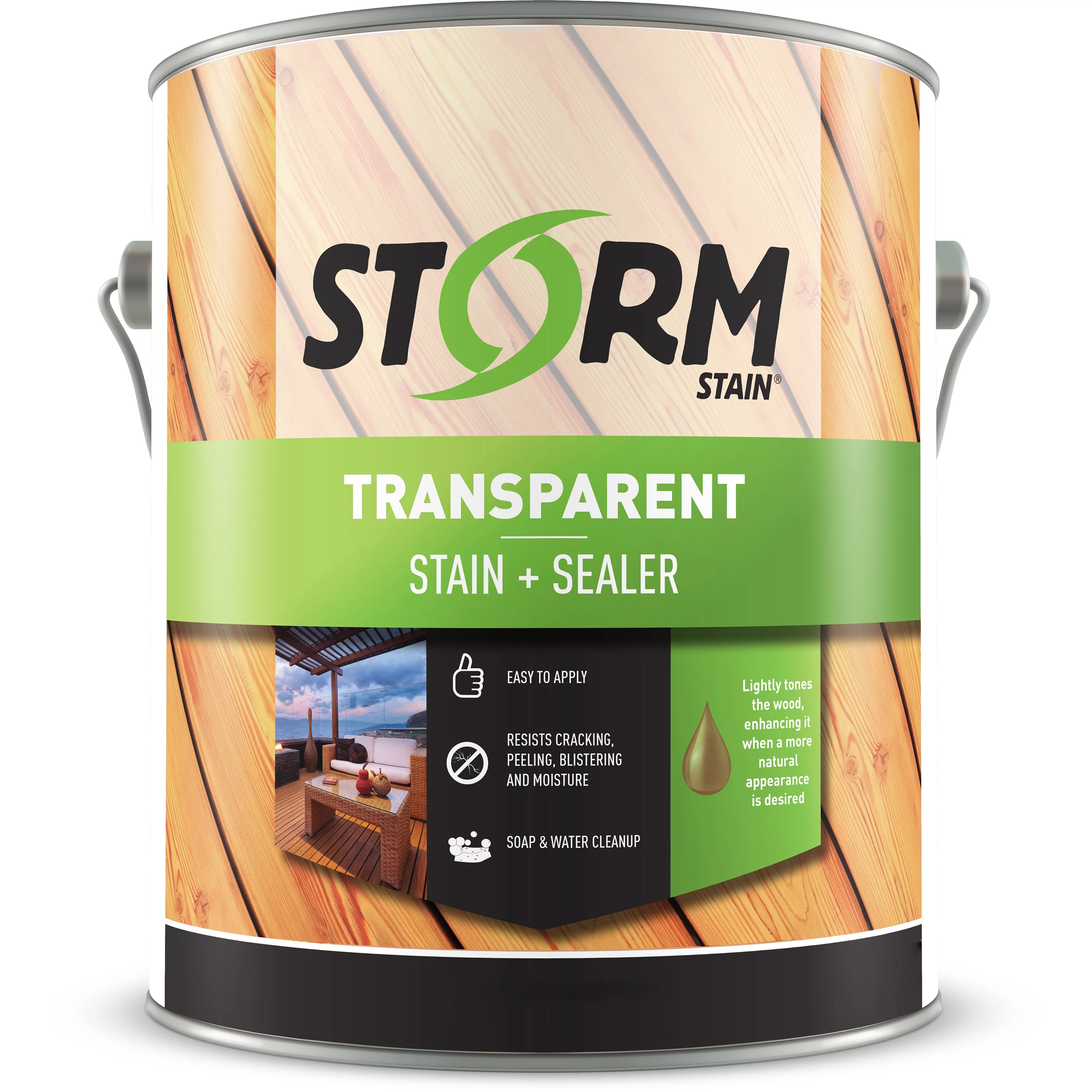 Storm Stain Dual Dispersion Transparent Stain + Sealer - Teak - 1 Gallon