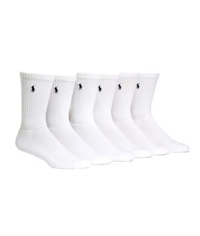 Polo Ralph Lauren Mens 6PK Embroidered Crew Socks