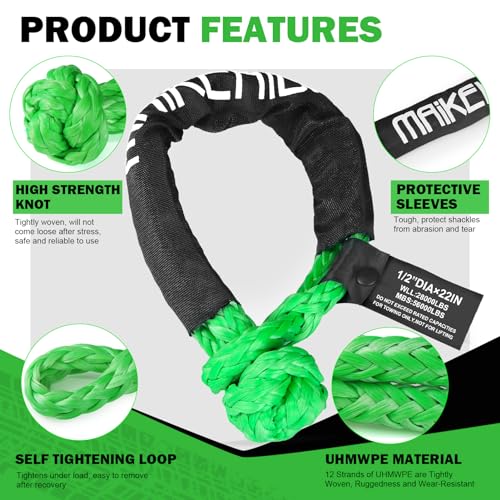 MAIKEHIGH Synthetic Soft Shackle, 1/2