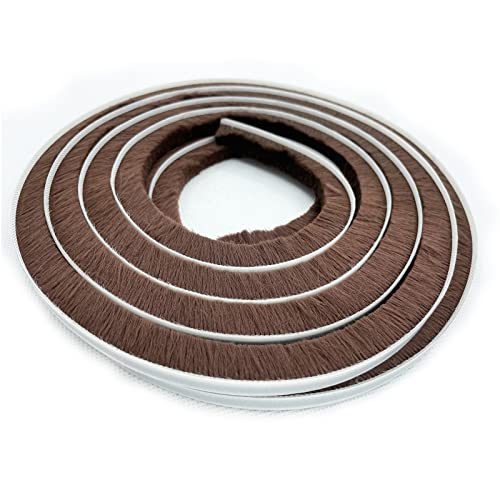 Self-Adhesive Pile Weather Stripping Seal for Sliding Windows and Door Frames, 16.5ft x 11/32 inch, Grey