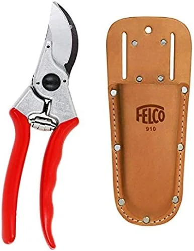 Felco 2 Bypass Pruner with 910 Leather Holster (Bundle, 2 Items)