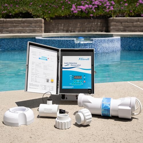 XtremepowerUS Pool Chlorine Generator Salt Chlorinator Flow Switch Plumbing Complete System