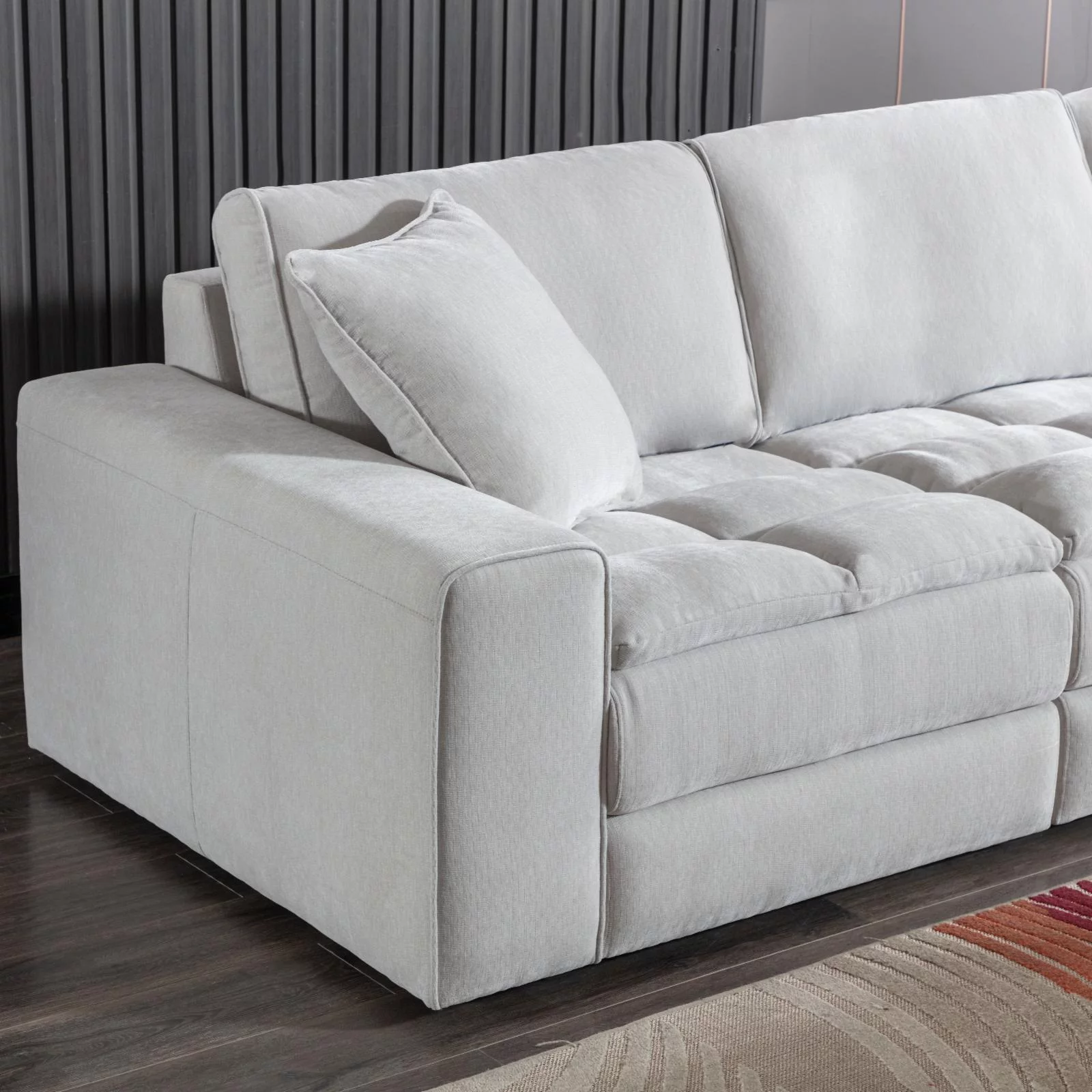 Roundhill Furniture Breton Contemporary 5-Piece L-Sectional Sofa
