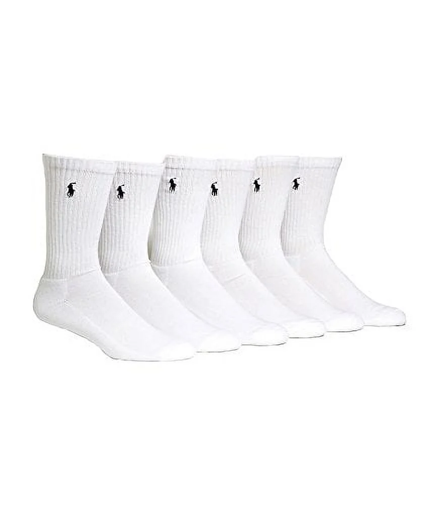 Polo Ralph Lauren Mens 6PK Embroidered Crew Socks