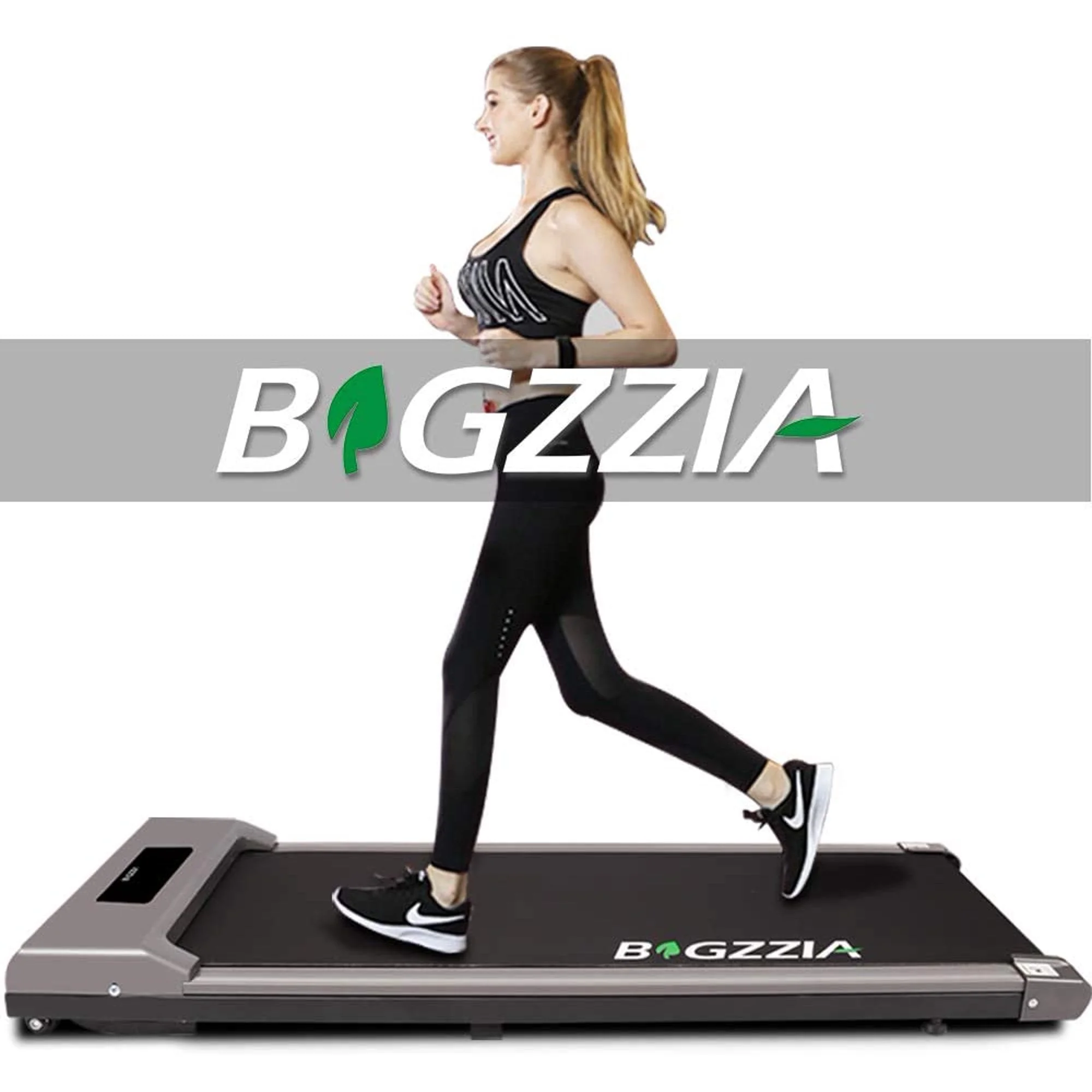 Bigzzia 2.25 HP Under-Desk Walking Treadmill Portable Jogging Exercise Machine with Remote Controller, Walking Treadmill Exercise Maximum Weight 265lbs