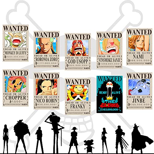 TYZZHOA 25PCS Anime [OP] Wanted Posters 30×21cm, New Bounty Edition, Straw Hat Pirates Crew Nika Luffy 3 Billion, Zoro, Sanji, [OP] Anime Gifts