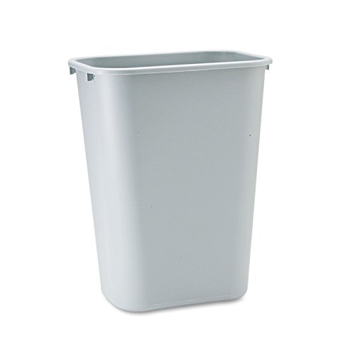 Rubbermaid Commercial Products Wastebasket/Trash Can, 7-Gallon/28-Quart, Black, Plastic, for Bedroom/Bathroom/Office, Fits Under Desk/Sink/Cabinet, Pack of 4