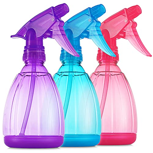 DilaBee Spray Bottles (12 Oz) Water Spray Bottle for Hair, Plants, Cleaning Solutions, Cooking, BBQ, Squirt Bottle for Cats - Empty Spray Bottles - BPA-Free - Multicolor (Blue, 1 Pack)