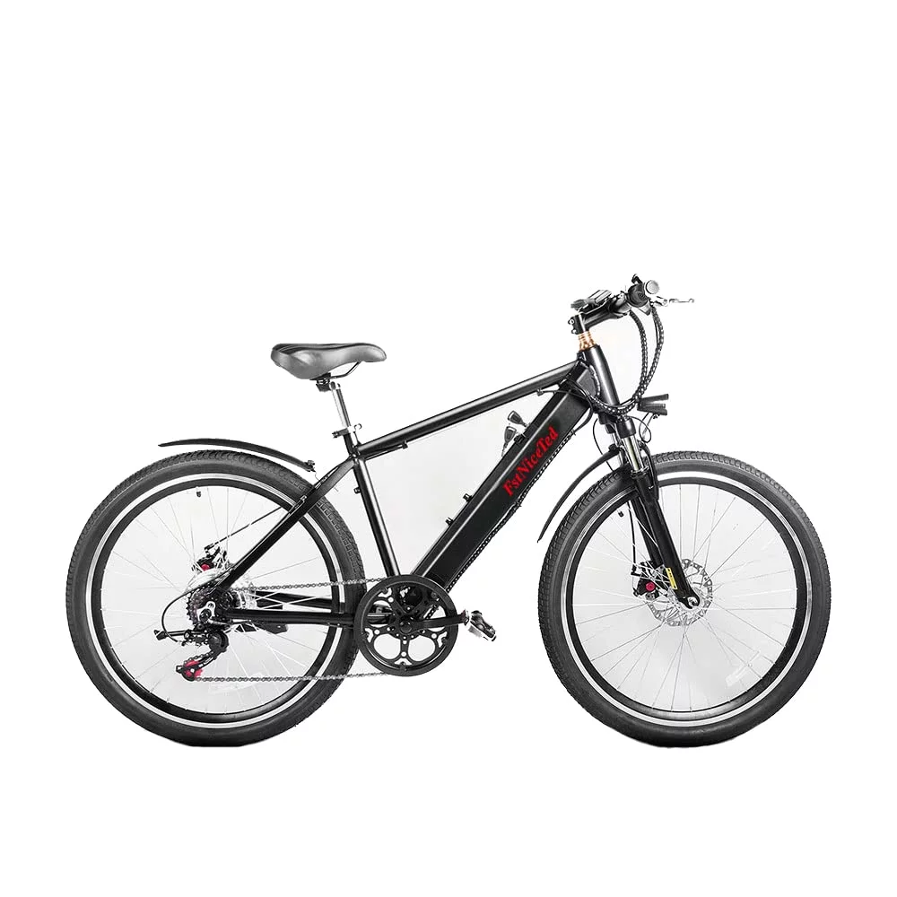 350W Electric Bike 26x4'' Fat Tire Mountain Ebike 48V 10Ah 6 Speeds Snow Beach Electric Bicycle for Adults (Black)