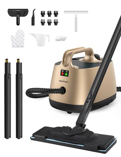 Steam Cleaner, 293°F 58 PSI Powerful Multipurpose Handheld Steam Mop for Home Use, 21 Attachments, 50Oz Capacity, Heavy Duty Steamer for Carpets, Floors, Cars, Tiles, Crack Cleaning, Blue