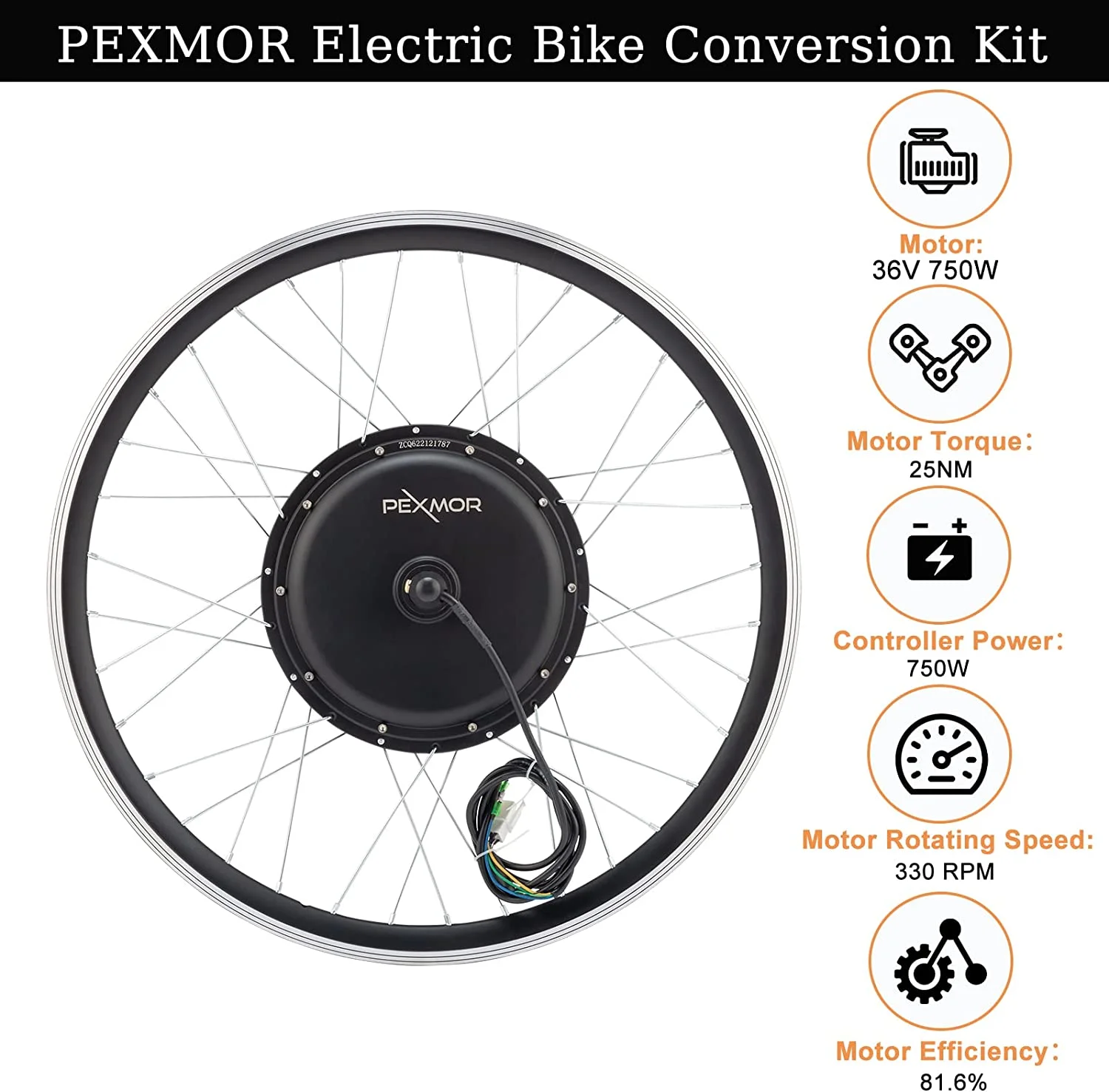 PEXMOR Electric Bike Conversion Kit,36V 750W 24