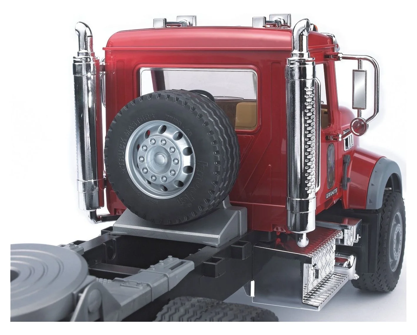 Bruder 02813 MACK Granite Flatbed Truck w/ JCB Loader Backhoe