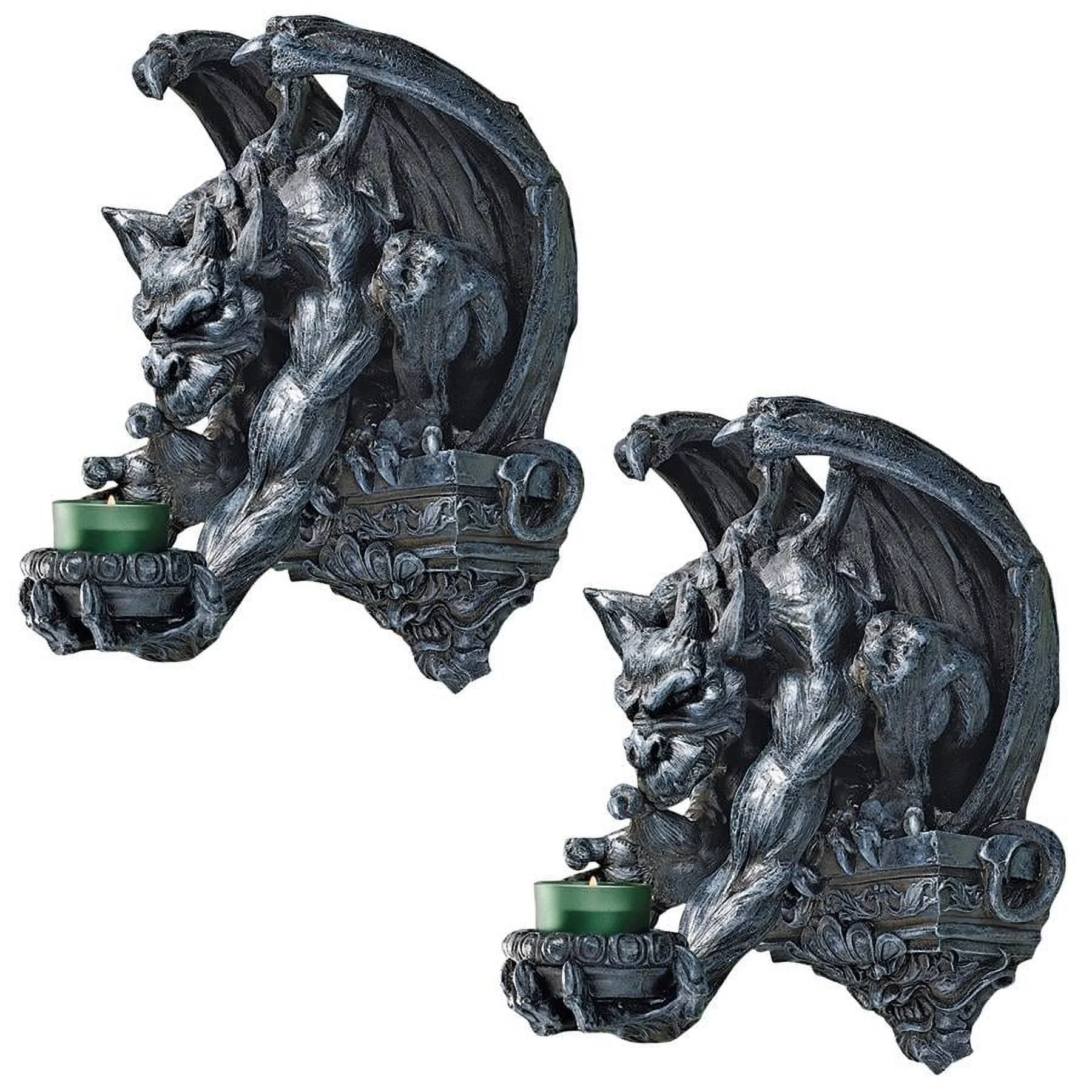 Design Toscano Whitechapel Manor Gargoyle Wall Sconce: Set of Two