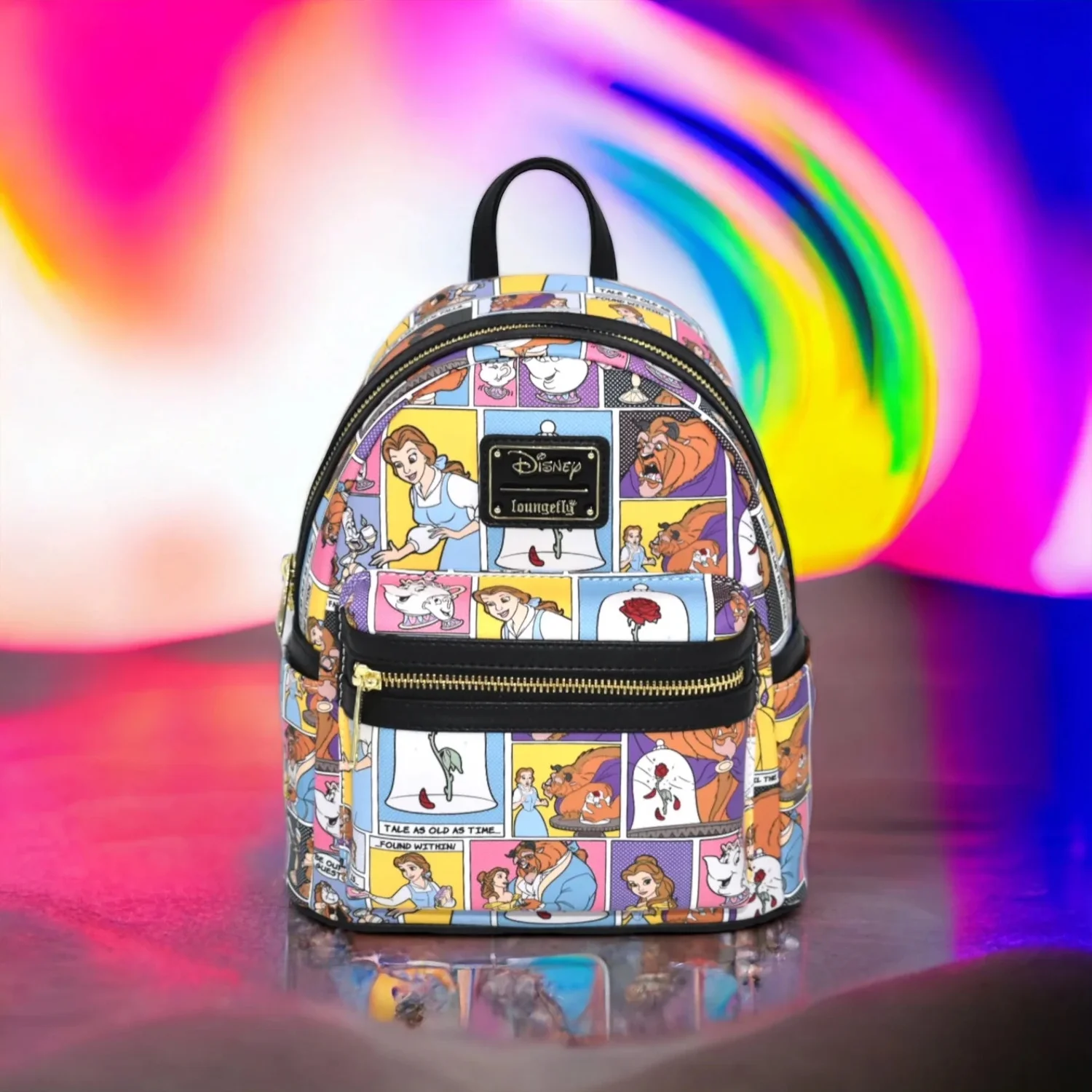 Loungefly Disney Princess Belle Beauty And The Beast Comic Mini Backpack